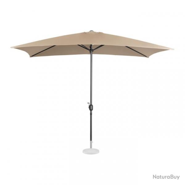 Grand parasol de jardin rectangulaire 200 x 300 cm taupe 14_0007574