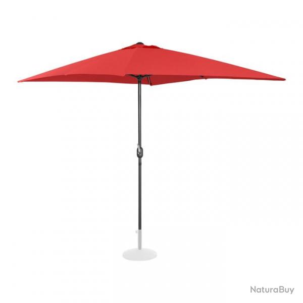 Grand parasol de jardin rectangulaire 200 x 300 cm rouge 14_0007565
