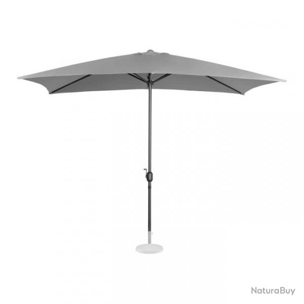 Grand parasol de jardin rectangulaire 200 x 300 cm gris fonc 14_0007559