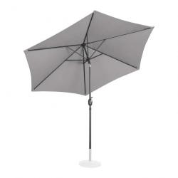 Grand parasol de jardin hexagonal diamètre 300 cm inclinable gris foncé 14_0007550