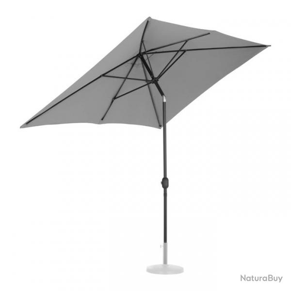 Grand parasol rectangulaire 200 x 300 cm inclinable gris fonc 14_0007548