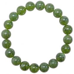 Bracelet en jade néphrite - Perles rondes 10 mm