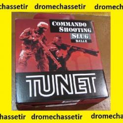Pack 100 cartouches TUNET COMMANDO SLUG cal 12/67, balle de 28grs