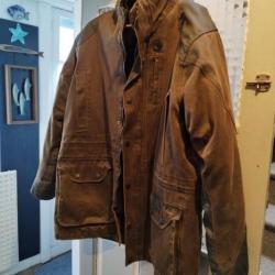 Magnifique veste de chasse neuve VERNAY CARRON FOX TROT XL aspect vieux cuir