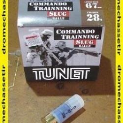 lot de 25 cartouches Tunet Commando trainning SLUG cal 12/67, balle de 28grs ( special pompe)