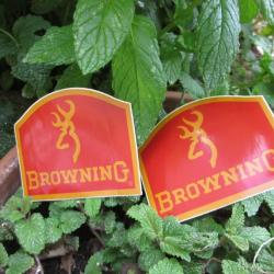 2 autocollant sticker BROWNING (e)