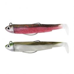 Leurre Souple Fiiish Double Combo Search Black Minnow 7Cm - 4,5G - Rose - Kaki