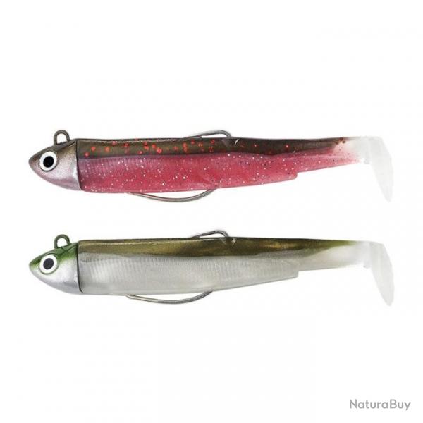 Leurre Souple Fiiish Double Combo Search Black Minnow 7Cm - 4,5G - Rose - Kaki