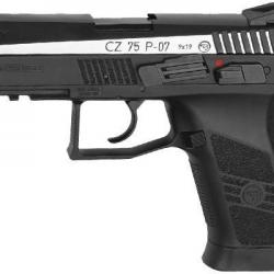 Pistolet à plomb CO2 4.5 mm BB ASG CZ 75 P-07 Duty Bicolore Blowback