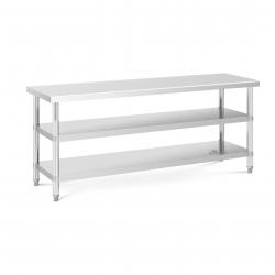 Table de travail inox Table de travail en inox table de travail cuisine 200 x 60 x 5 cm 231 kg 2 ta