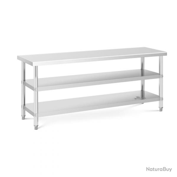 Table de travail inox Table de travail en inox table de travail cuisine 200 x 60 x 5 cm 231 kg 2 ta