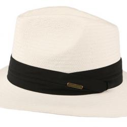 Chapeau de Paille Blanc Théo Taille unique Blanc