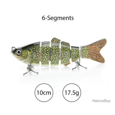 Leurre Articulé Oléron IØ Live - Poisson Nageur 10cm 18g - N°32 - Mer Rivière