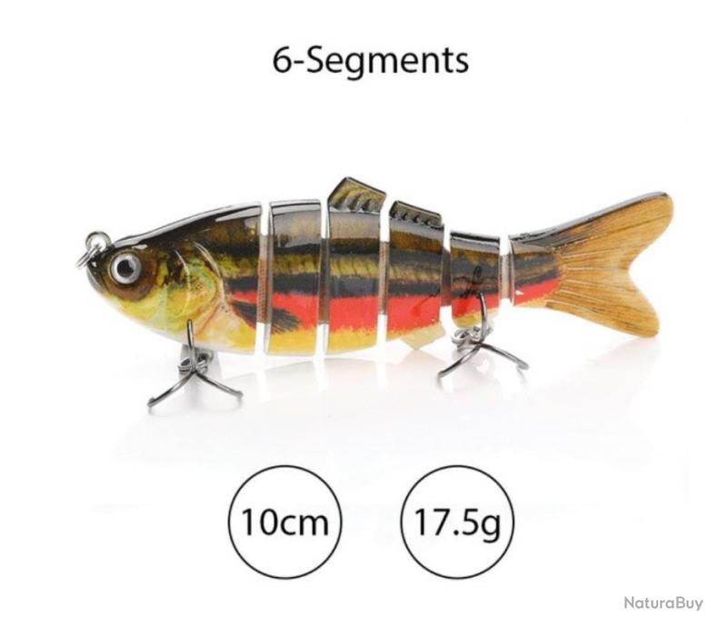 Leurre articulé réaliste TREHOOK, pêche carnassier..A12 - Leurres durs  Carnassiers (10437209)