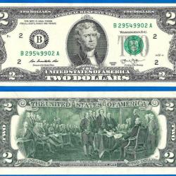 Usa 2 Dollars 2013 Mint New York B2 Dollar Billet Etats Unis Amerique Nord
