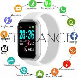 Montre Connectee Bluetooth Android iOs, Couleur: Blanc