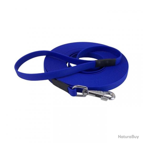 Longe biothane 16 mm x 3 m - Bleu roi avec poigne - jokidog