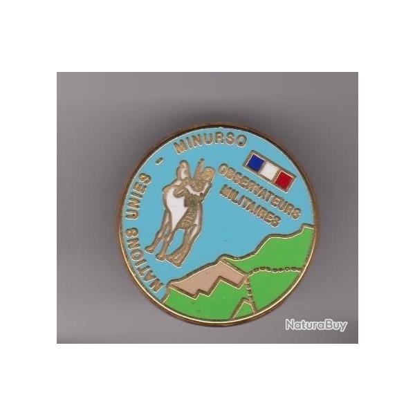 Pin's Observateur Militaires Rare Zamac Boussenart nations unies minurso Ref 396b