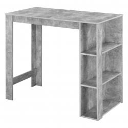 Table de bar design avec surfaces de rangement table bistrot avec 3 étagères panneaux de particules