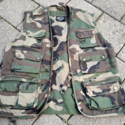 MIL-TEC GILET DE PÊCHE CAMOUFLAGE TAILLE XL MULTIPOCHES