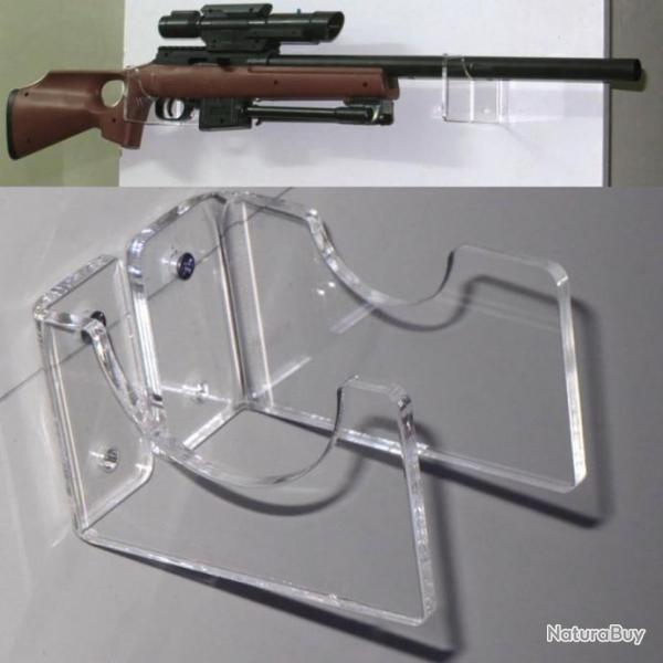 Porte-fusil en acrylique - Votre arme semble tre suspendue sans support !