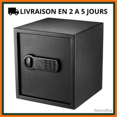 Coffre-fort pour arme de poing + petit coffre - Clés de secours - Noir