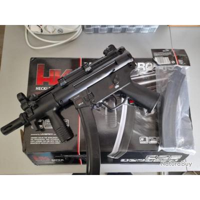HK MP5K Umarex blowback CO2 airsoft 2 joules max + chargeur supp + 20  capsule CO2 - Occasion airsoft N°1 de l'airsoft d'occasion