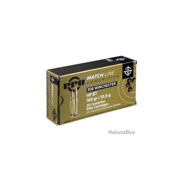 Munitions PARTIZAN PPU 308 win HPBT 168gr