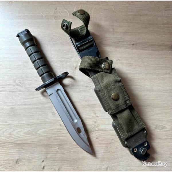 Baionnette M9 Phrobis III Buck + Holster Militaire style Bianchi M12