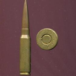 7.6 x 51 CETME Espagne expérimentale - très longue balle effilée - marquage : P  7.6   61