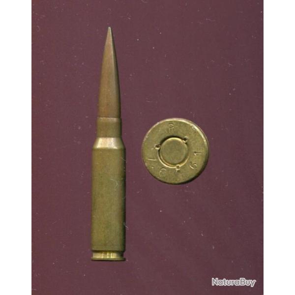 7.6 x 51 CETME Espagne exprimentale - trs longue balle effile - marquage : P  7.6   61
