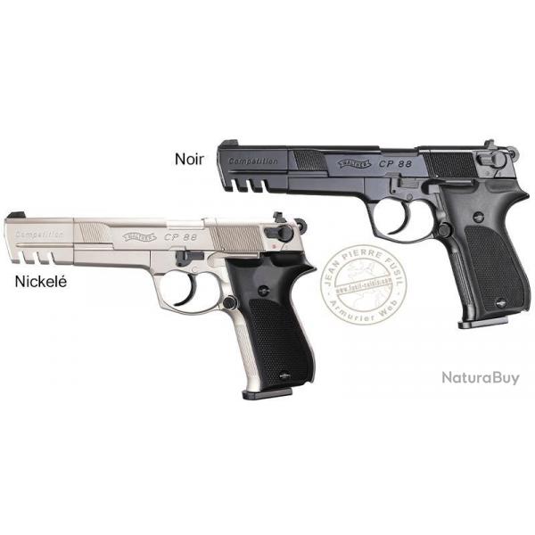Pistolet  plomb CO2 4.5 mm WALTHER CP88 Competition 6'' (4 joules) Noir