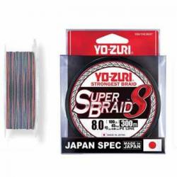 Tresse Multicolore Yo-zuri Superbraid 8x - 300m 0.21mm