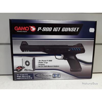 Pack Pistolet GAMO P-900 IGT GUNSET à air comprimé 2,55J Cal. 4,5 mm