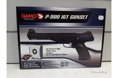 Pack pistolet a plomb gamo p-900 igt + cibles + porte cible