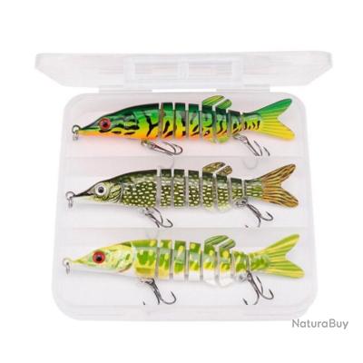 Leurre Swimbait multi section 13,7cm pour carnassier (Lot de 3