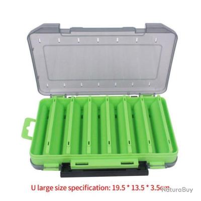 Boîte De Rangement Pour Outils De Pêche, Grande Capacité, ABS Noir Solide
