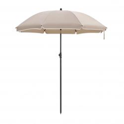 Parasol de jardin diamètre 1,6 m ombrelle protection UPF 50+ inclinable portable résistant au vent