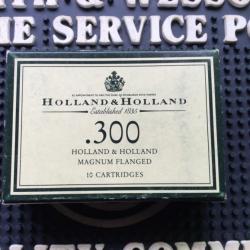 DESTOCKAGE ! Boite 10 cartouches Holland&holland calibre 300 magnum flanged 220 gr