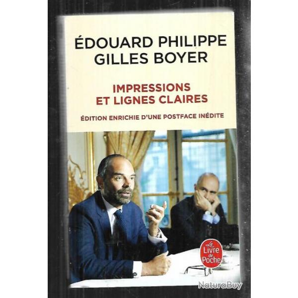 impressions et lignes claires d'douard philippe et gilles boyer  livre de Poche politique franaise