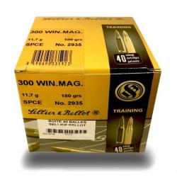 Munitions SELLIER BELLOT calibre 300 Win Mag SPCE 180gr - 11.7g x40
