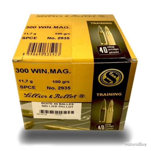 Munitions SELLIER BELLOT calibre 300 Win Mag SPCE 180gr - 11.7g x40