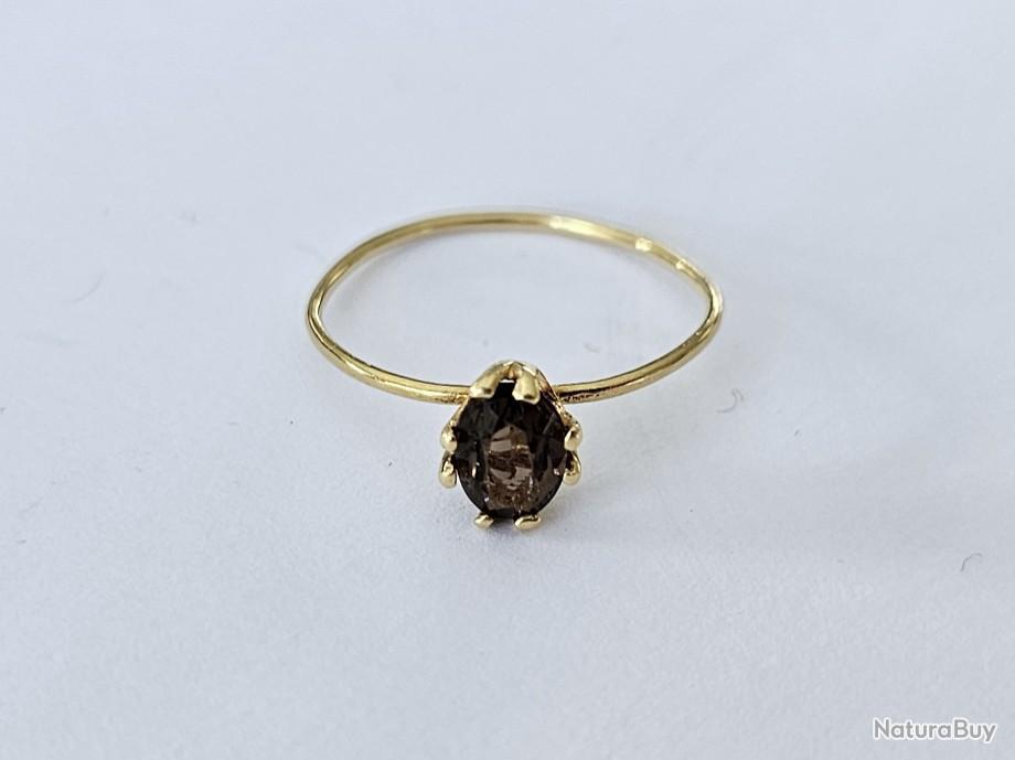 Bague avec pierre online marron