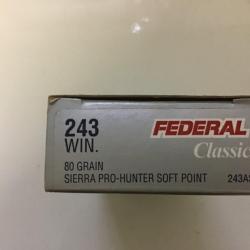 FEDERAL Soft Point 243 Win 80 grains