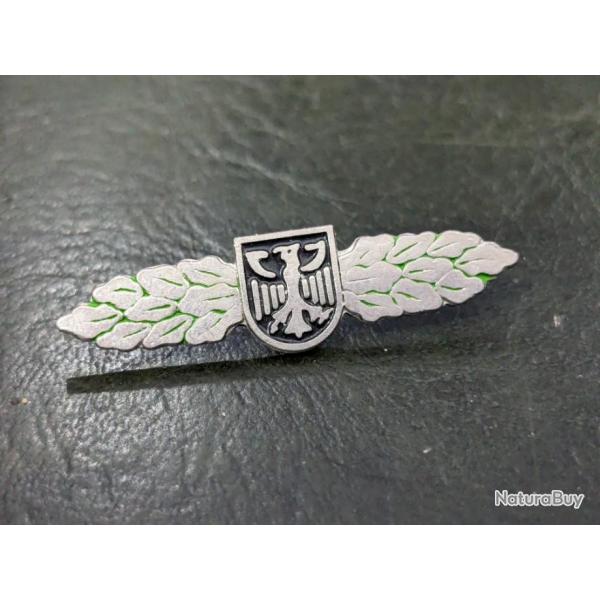 A pins Insigne Brevet Pilote Militaire Arme de l'air allemande Luftwaffe badge Taille : 40 * 11 mm