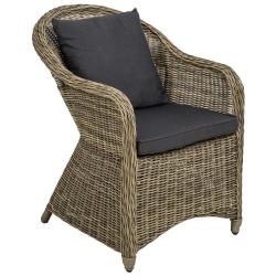 Fauteuil de jardin meuble luxe marron naturel 2208157