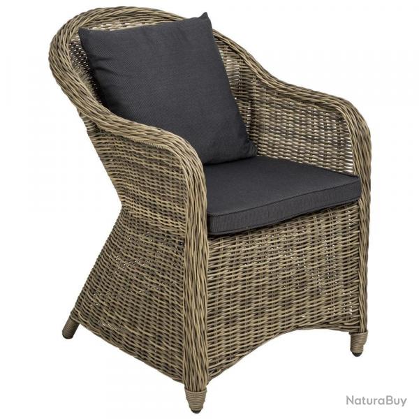 Fauteuil de jardin meuble luxe marron naturel 2208157