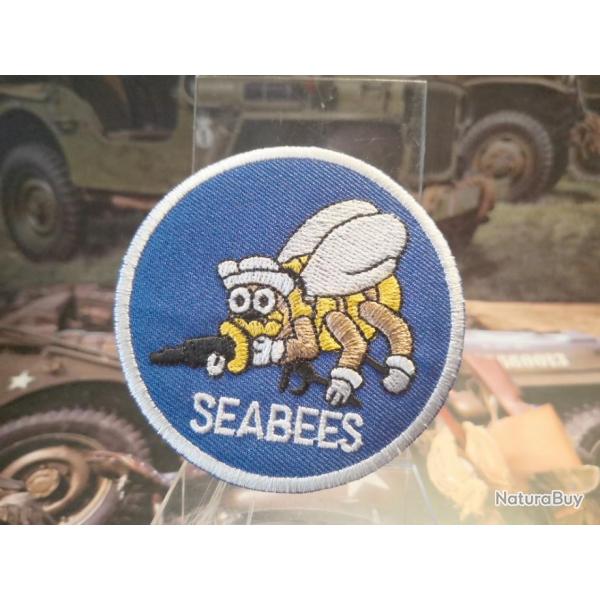 Patch brod  coudre ou  coller ?SEABEES?-70mm