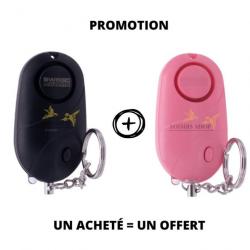 PROMOTION : Un porte-clés alarme noir acheté = un porte-clés alarme rose offert - Swiss Arms
