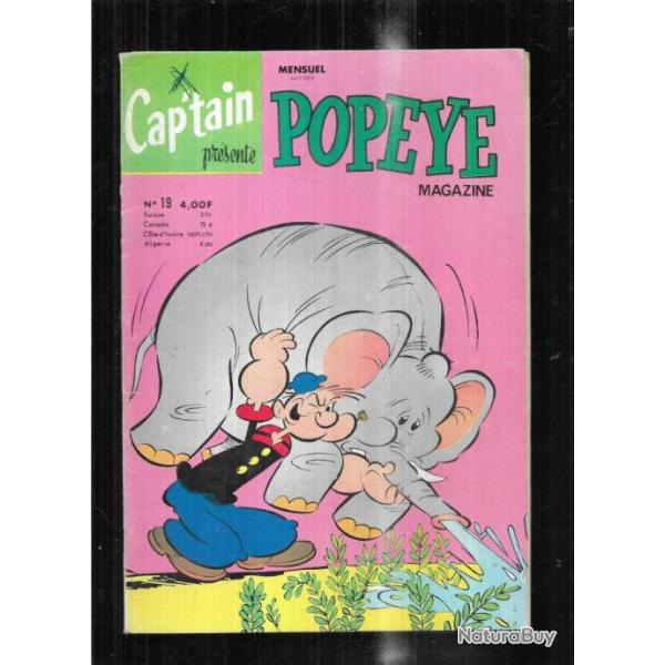 cap'tain prsente popeye magazine enfantina collector 1979 mensuel 19 , bd